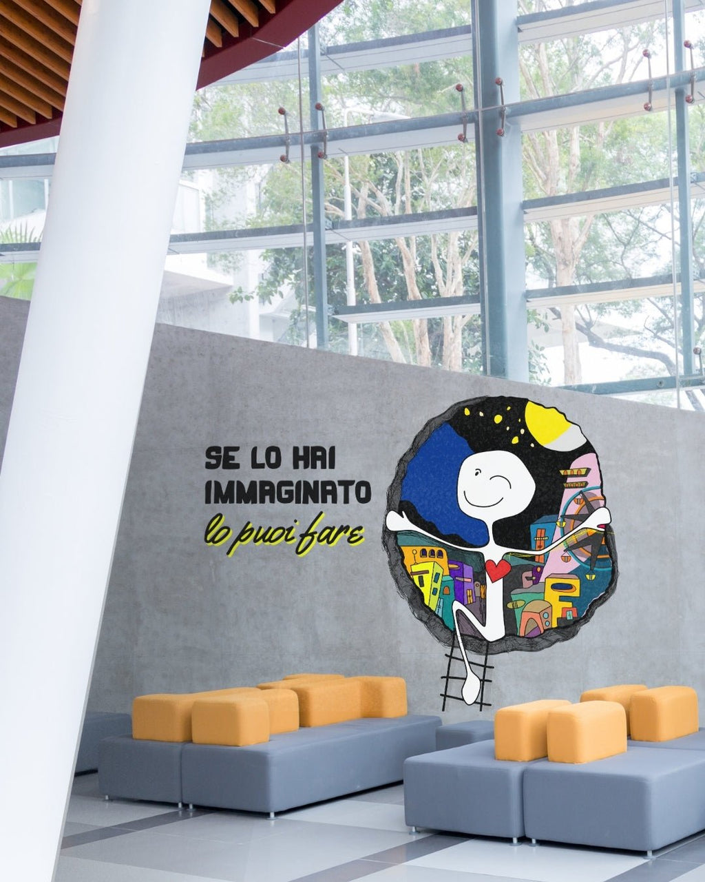 Murales di garage creativo