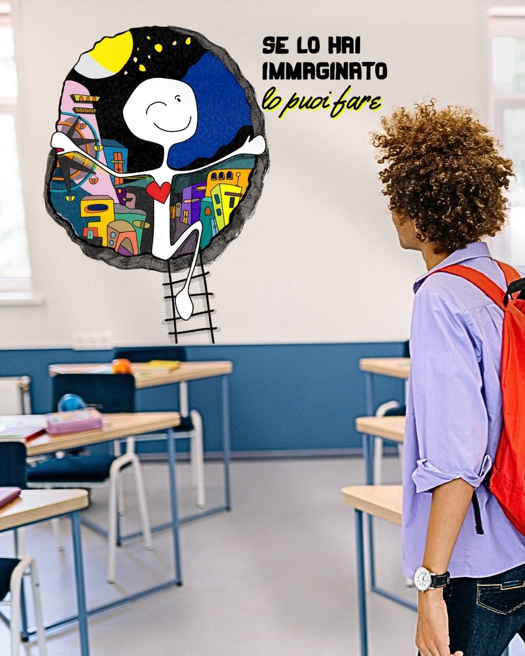 Murales nelle scuole, biblioteche, librerie
