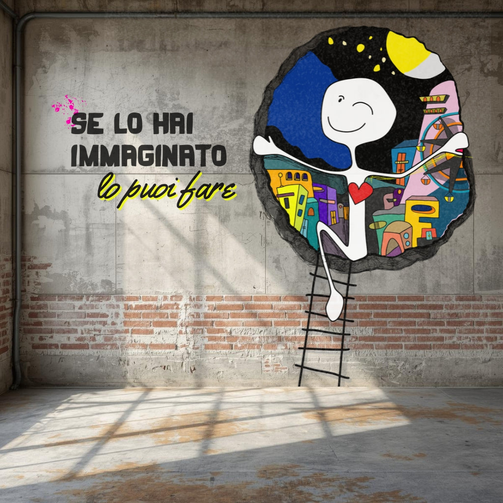 Murales di garage creativo