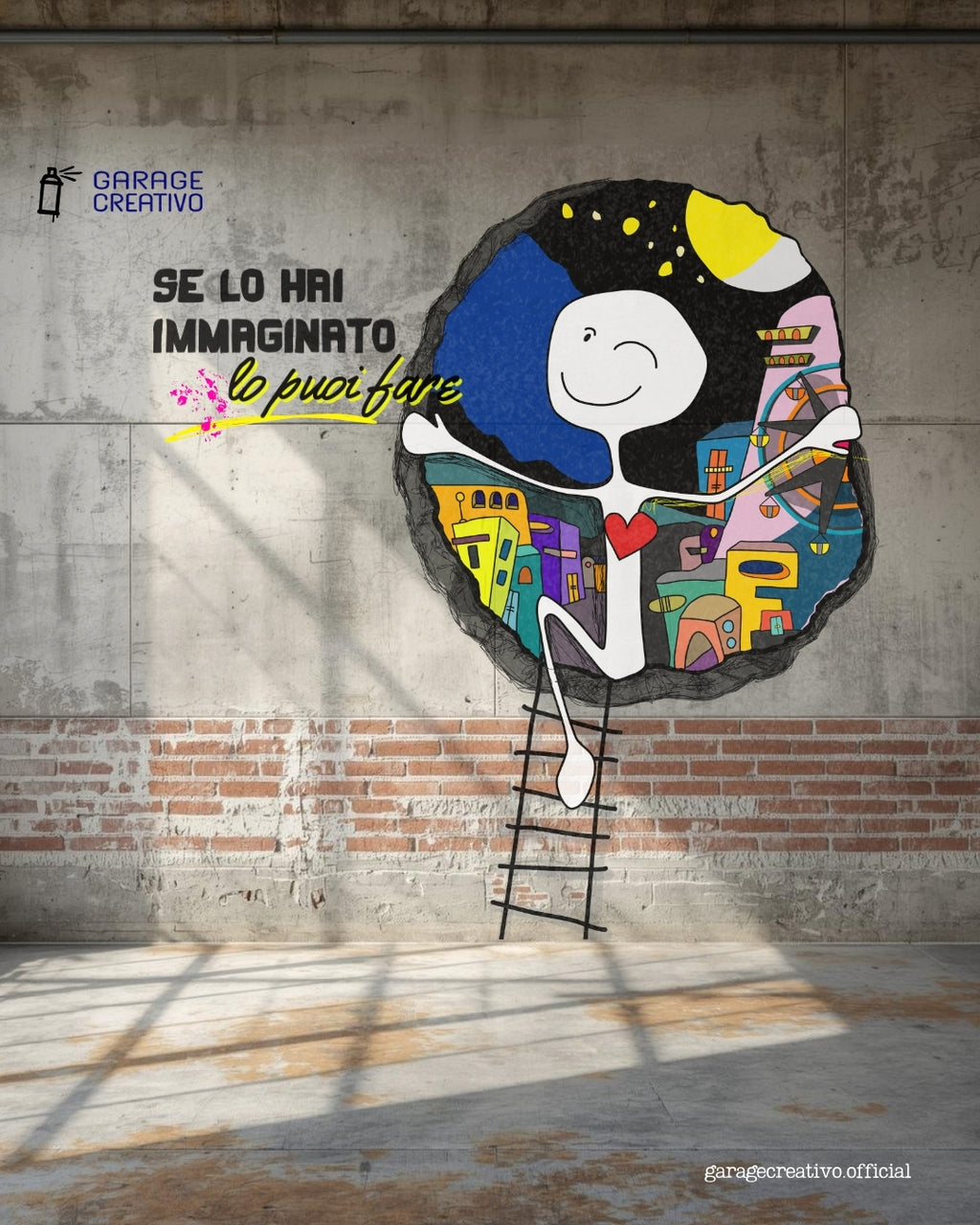 Murales di garage creativo