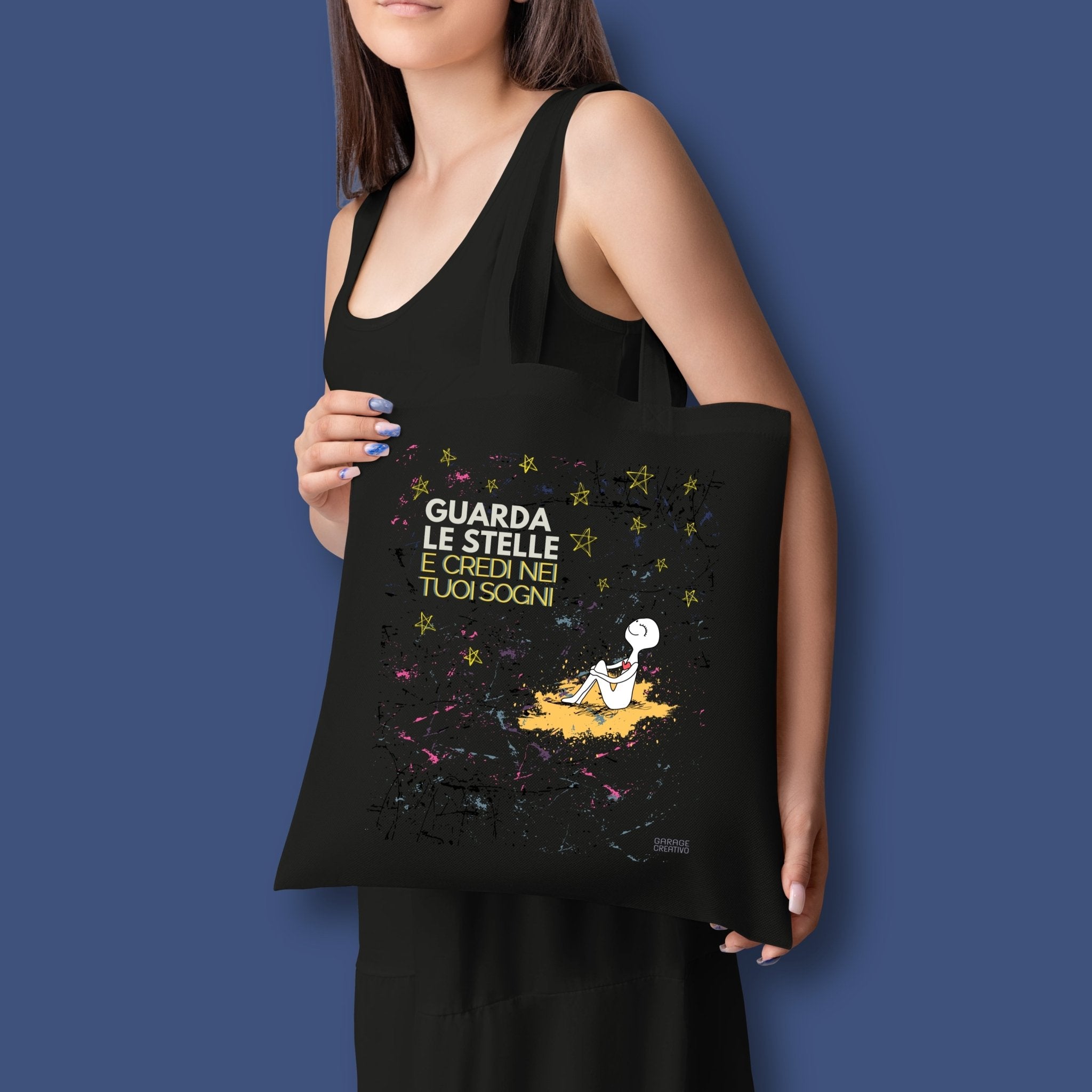 Tote Bag con 2 Illustrazioni Motivazionali