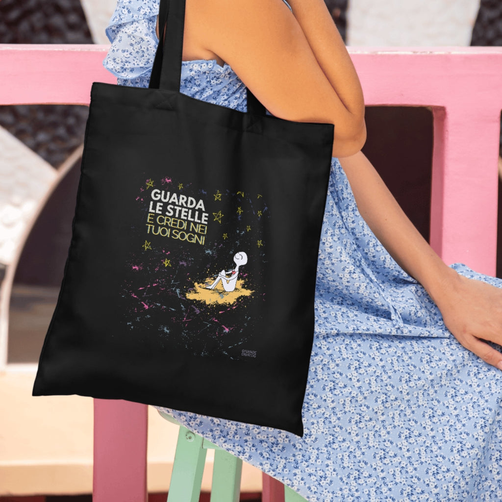 Tote Bag con 2 Illustrazioni Motivazionali