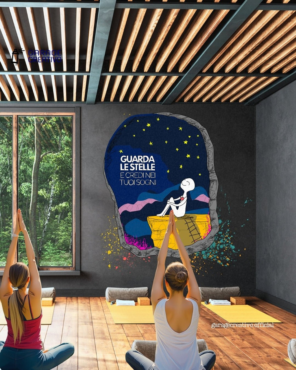 Murales di garage creativo