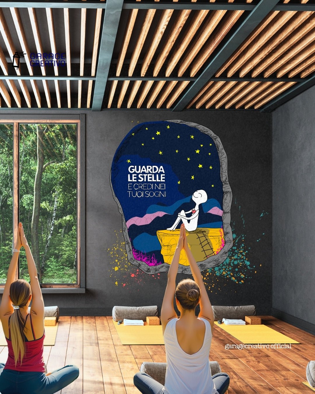 Murales di garage creativo